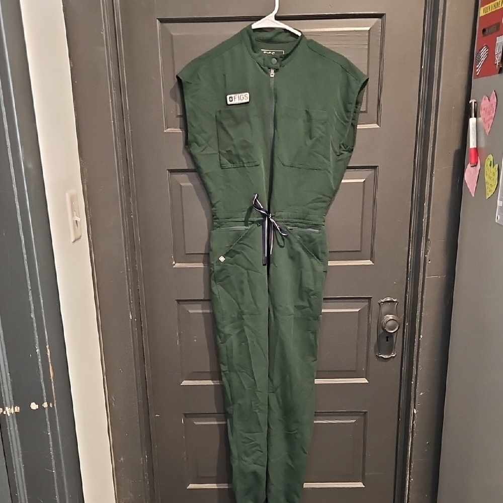 Figs Forest Green Utility Jumpsuit